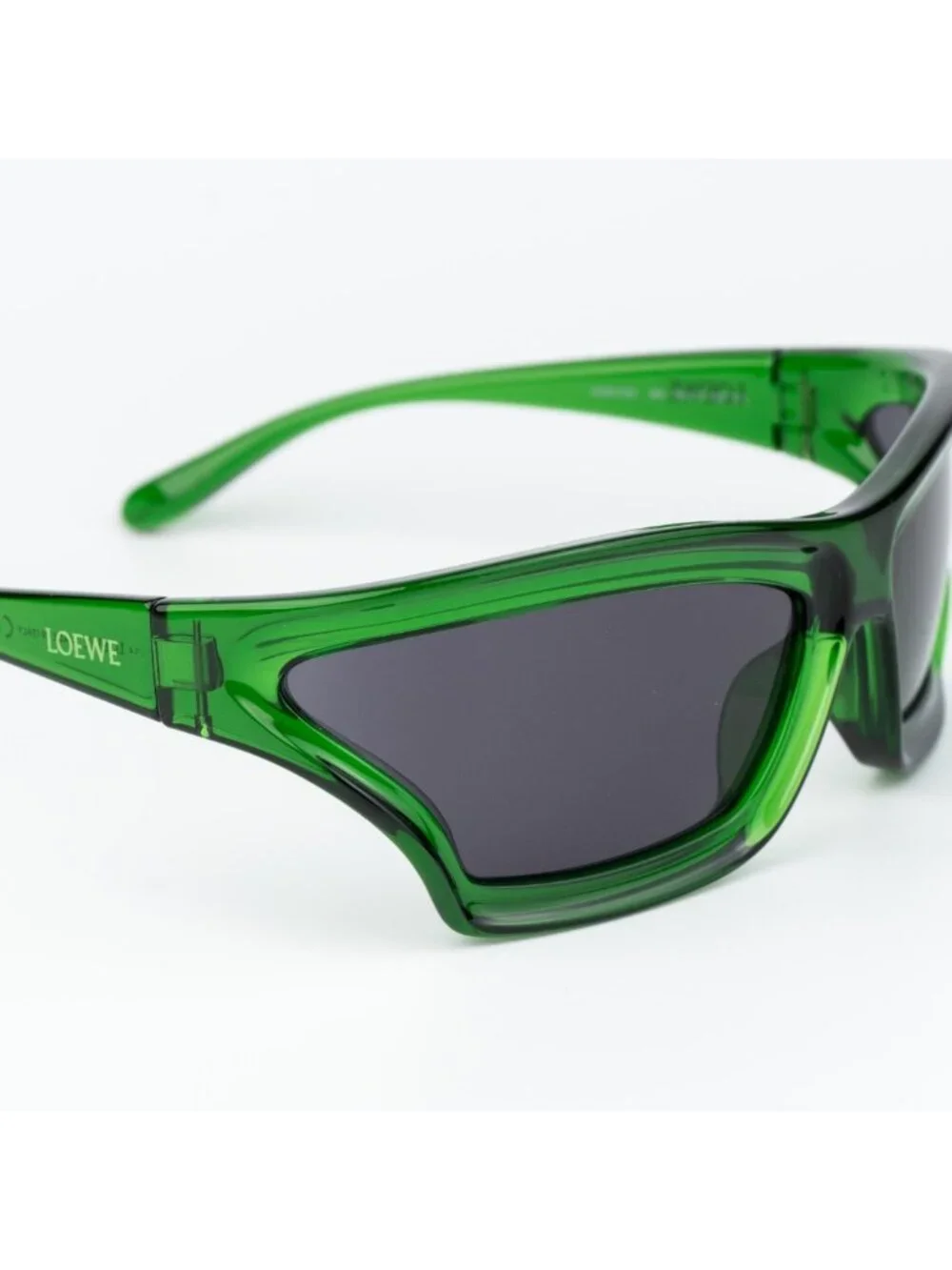 Loewe Men Sunglasses Green Smoke Wraparound LW40143U 98A NEW AUTHENTIC